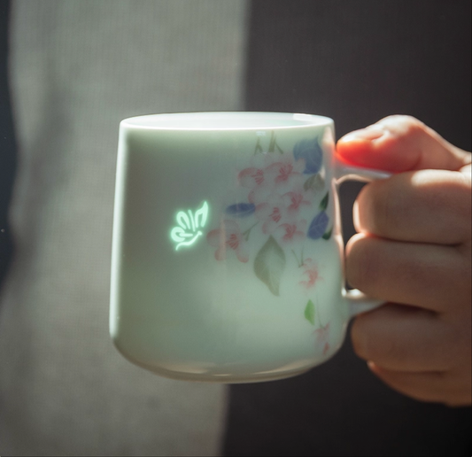 「Floral Whisperfly」Luminous Butterfly Mug