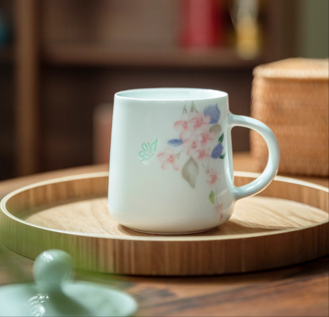 「Floral Whisperfly」Luminous Butterfly Mug